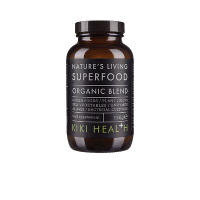 KIKI Health Superfood NATURE'S LIVING - Supermaistas visaverčiai mitybai - šarminantys mineralai, vitaminai ir antioksidantai 150 gr. milteliai