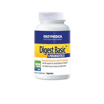 Enzymedica Digest™ Basic+PROBIOTICS - virškinimo fermentai su probiotikais, 90 vegkapsulių
