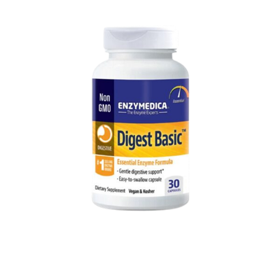 Enzymedica Digest™ Basic - fermentai virškinimui gerinti, kasai ir žarnynui, 30 vegkapsulių